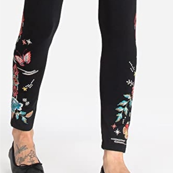 NWT Johnny Was Cara Legging Black Floral Embroidery XXS - Picture 16 of 16
